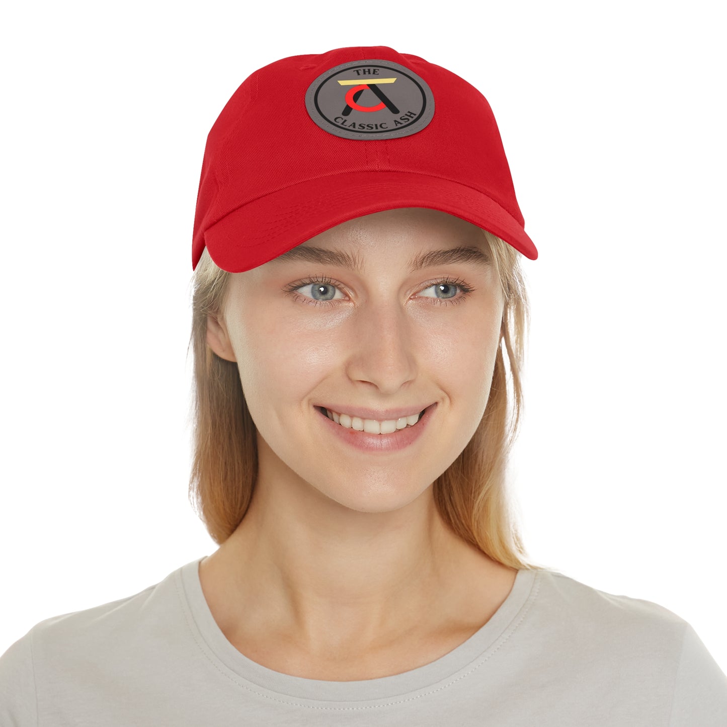 TCA Dad Hat - Tri Color with Leather Patch (Round)