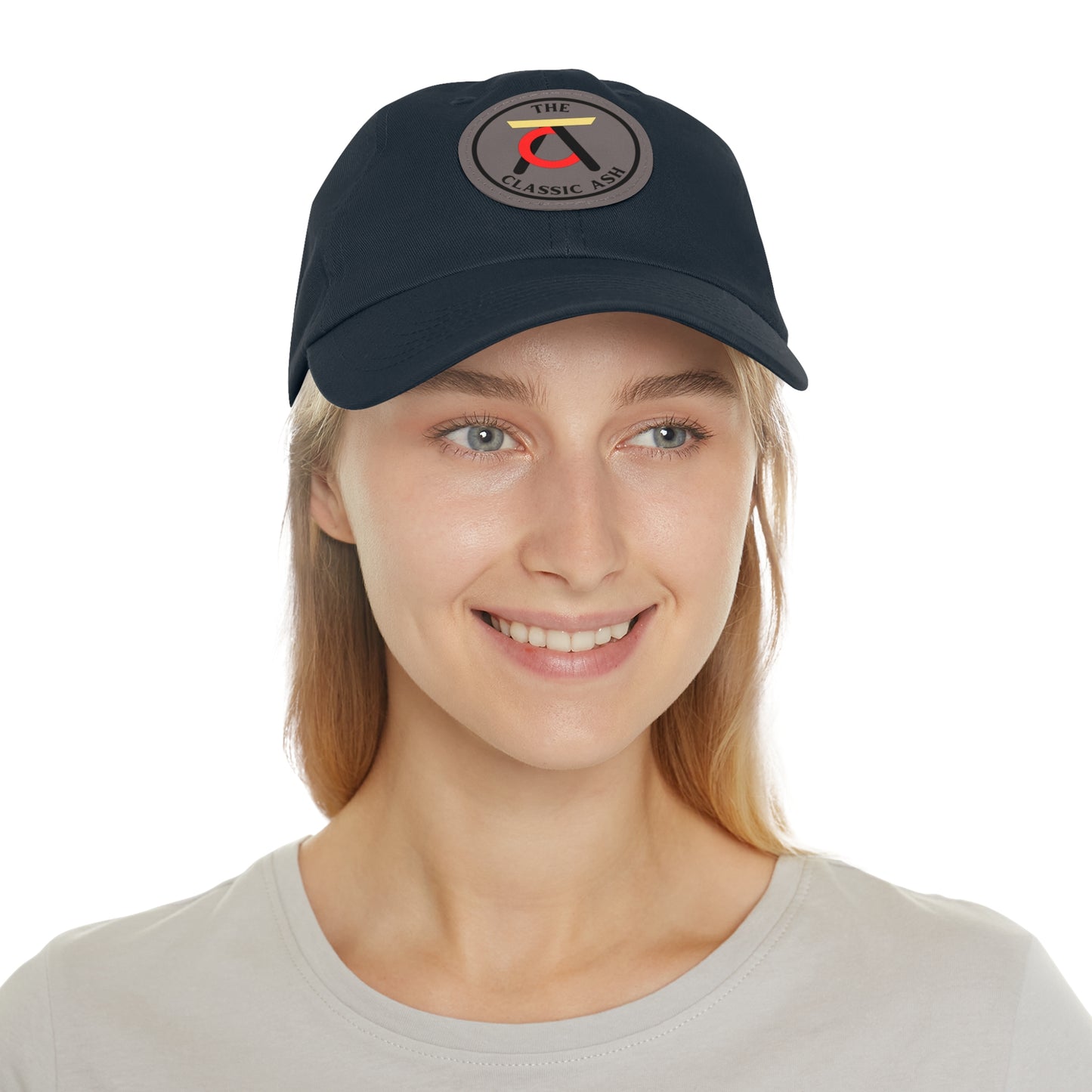 TCA Dad Hat - Tri Color with Leather Patch (Round)